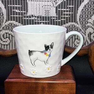 Bluebird & Willow Studio Mug Featuring Boston Terrier Dog Design Mint Interior